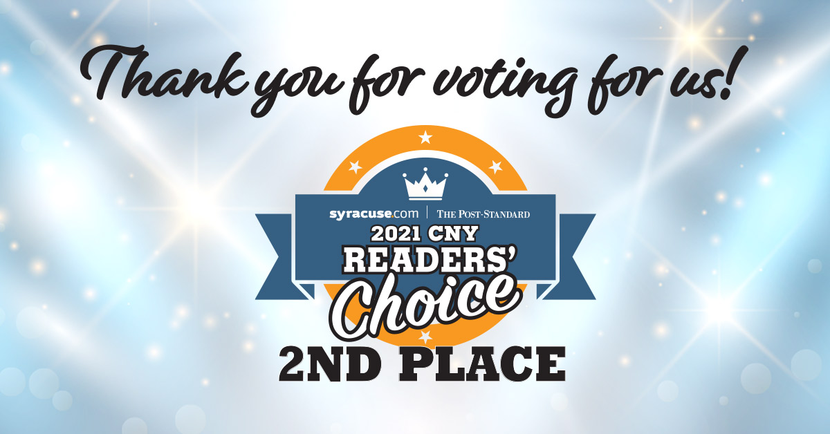 2nd place Syracuse.com Reader's Choice Thank you
